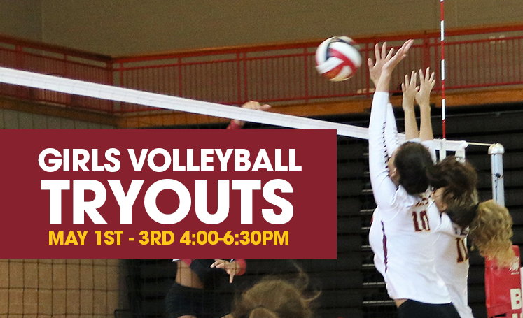 Volleyball Tryouts for all rising 9th, 10th, 11th, and 12th graders
